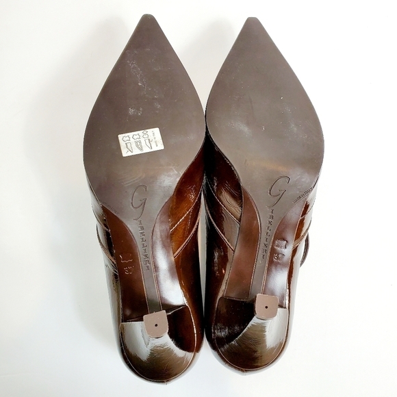 NEW Enrico Gibellieri Brown Patent Leather Heels - Picture 5 of 6